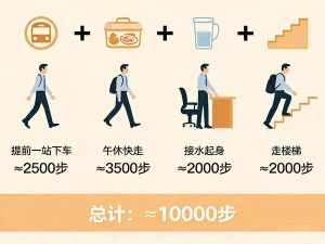 公司日行万步走不完怎么办？5种不用加班的达标方法